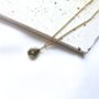 Gold Stainless Steel Teardrop Pendant Necklace, thumbnail 1 of 4