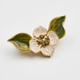 Poppy Anemone Enamel Brooch, thumbnail 4 of 7