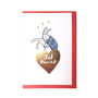 'Just Married' Bunnies Gold Foil Card, thumbnail 2 of 3