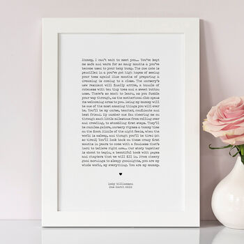 Personalised Letter From Bump To Mummy Print, 2 of 7