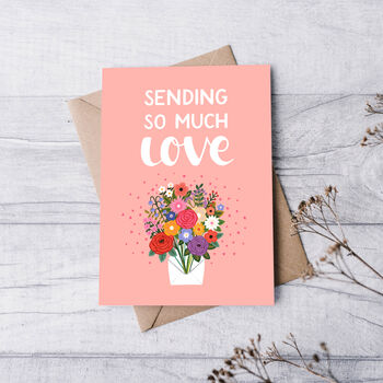 Sending So Much Love Card, Thinking Of You Card, 2 of 3