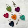 Felt Heart Keyring, thumbnail 1 of 9