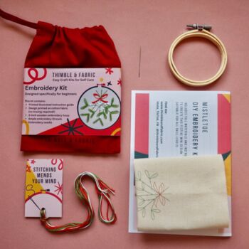 Christmas Mistletoe Embroidery Kit, 2 of 7