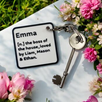 Personalised Mother’s Day Dictionary Definition Keyring, 2 of 4