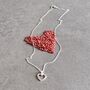 Mother And Daughter Sterling Silver Heart Necklace, thumbnail 5 of 6