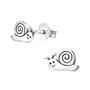 Sterling Silver Smiley Snail Earrings In A Gift Tin, thumbnail 2 of 11