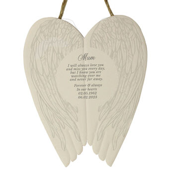 Personalised Memorial Wings Ceramic Keepsake, 6 of 6