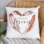 Personalised Watercolour Feather Cushion, thumbnail 1 of 7