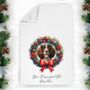 Personalised Dog Christmas Wreath Tea Towel, thumbnail 5 of 12