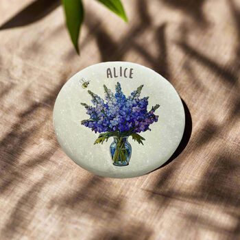 Larkspur Birth Flower Marble July, 3 of 3