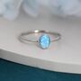 Blue Opal Oval Ring, thumbnail 2 of 10