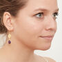 Amethyst Gold Plated Silver Coffee Bean Drop Earrings, thumbnail 2 of 10