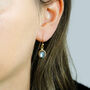 Gold Plated Labradorite Oval Earrings, thumbnail 3 of 4