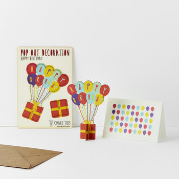 Pop Out Happy Birthday Balloons Card, 2 of 2