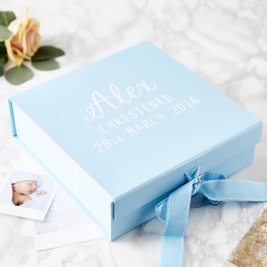 personalised christening keepsake box by sophia victoria joy