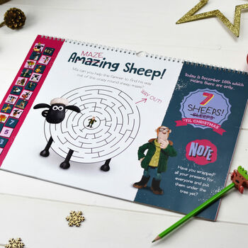 Personalised Shaun The Sheep Activity Advent Calendar, 3 of 9
