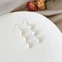Shanelle Ivory Silver Pearl Waterfall Charm Gift Earrings, thumbnail 1 of 4