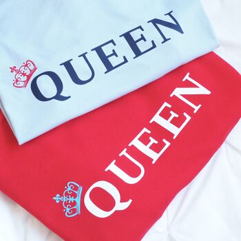 Queen Jubilee Red White And Blue Sweatshirt, 2 of 4