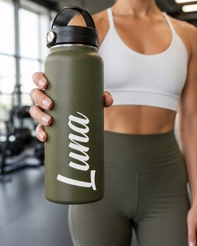 Personalised Water Bottle Name Vinyl Sticker, 2 of 5