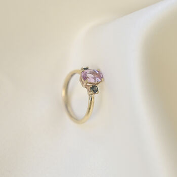 9ct Gold Pink Sapphire Engagement Ring, 2 of 4