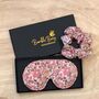 Luxurious 100% Silk Scrunchie/Eye Mask Gift Betsy Pink, thumbnail 1 of 3