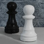 G Decor White And Black Chess Pawn Decorative Statues, thumbnail 1 of 5
