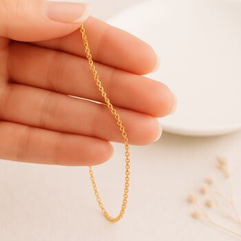 Solid 9ct Gold Medium Belcher Chain Necklace – 16in To 20in, 3 of 11