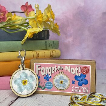 Forget Me Not! Mini Matchbox Cross Stitch Kit, 2 of 7