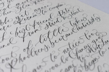Personalised Handwritten Calligraphy Wedding Vows, 5 of 6