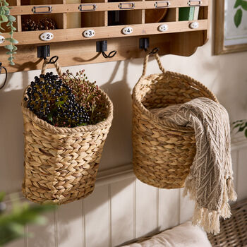 Rope Finish Hyacinth Wall Basket, 3 of 4