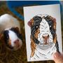 Personalised Guinea Pig Half Portrait Print, thumbnail 1 of 11