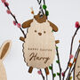 Personalised Wooden Easter Sheep Decoration, thumbnail 1 of 2