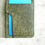Olive Fold Wallet – “Emergency Pizza Fund”, thumbnail 2 of 3