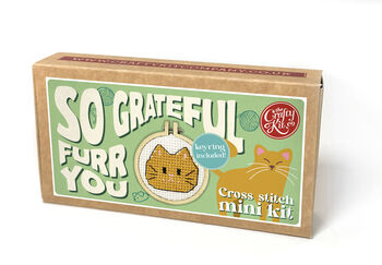 So Grateful Furr You Mini Matchbox Cross Stitch Kit, 9 of 12