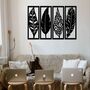 Mystical Feathers Art Wooden Wall Hanging Decor, thumbnail 1 of 10