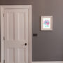 Bright Bloom Wood Block Print Three Colour Options, thumbnail 2 of 5