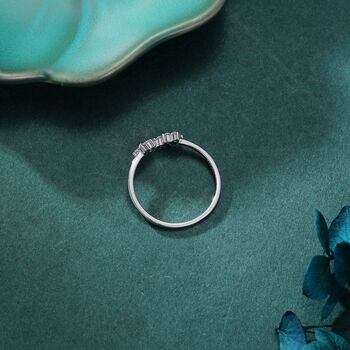 Hydrangea Bouquet Cz Flower Ring In Sterling Silver, 7 of 12