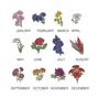 Personalised Transparent Birth Flower Print With Frame, thumbnail 2 of 3