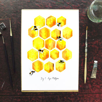 Mellifera Honeybee Art Print, 2 of 8