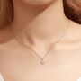 Sterling Silver Tiny Snowflake Pendant Necklace, thumbnail 6 of 11