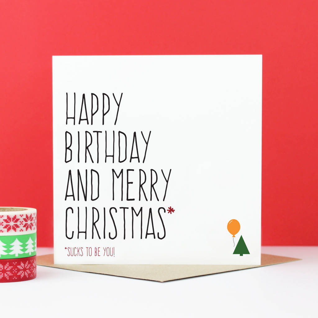 Christmas Birthday Card Birthday Cards