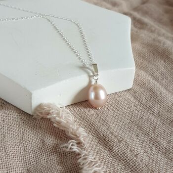 Pink Freshwater Pearl Necklace, 2 of 4