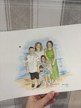 A4 Family Bespoke Illustration Up To 12 People, 6 of 12