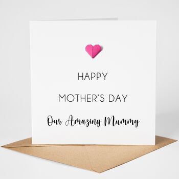 Mother's Day Card For Mummy With Origami Heart, 2 of 5