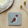 Liver And White Springer Spaniel Organic Cotton Apron, thumbnail 7 of 12