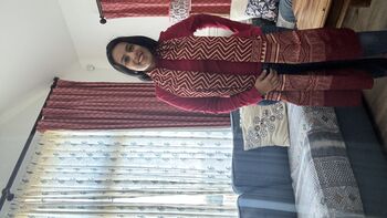 Ajrakh Print Mashru Cotton Silk Scarf, Indian Print, 5 of 12