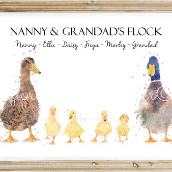 Personalised Duck Family Print, 3 of 4