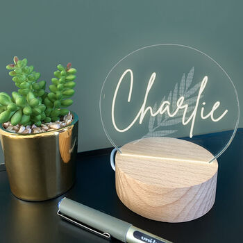 Personalised Mini Desk Lamp With Name, 2 of 4