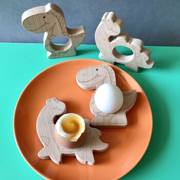 Dinosaurs Organic Egg Cups Holders, 6 of 6