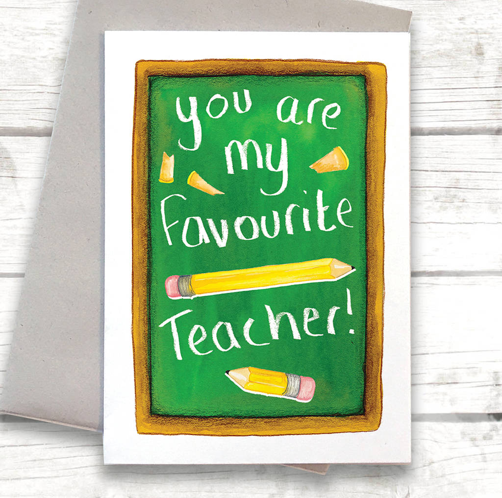 funny favourite teacher thank you card by alexia claire ...